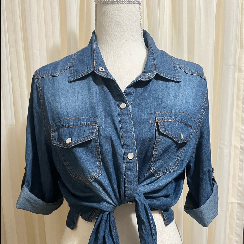 Jean blouse